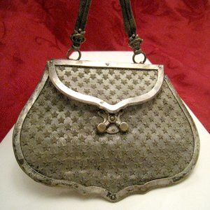 COIN SILVER MESH COIN PURSE ANTIQUE RARE